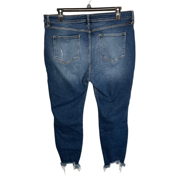 Kancan women’s High-Waisted Stretch Skinny Ankle Jeans Frayed Hem size 3XL - Picture 2 of 13